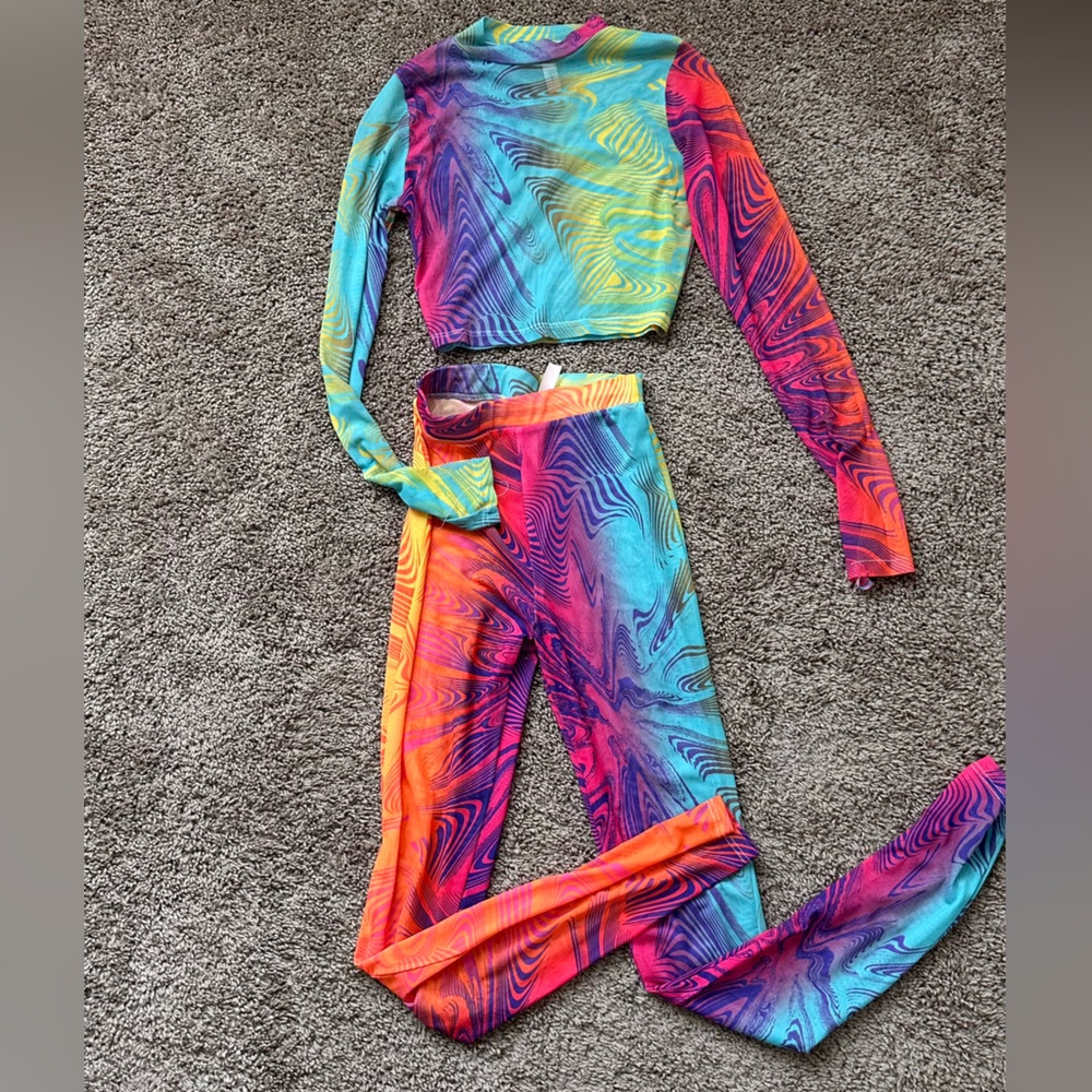 Rainbow Mesh Two Piece Set